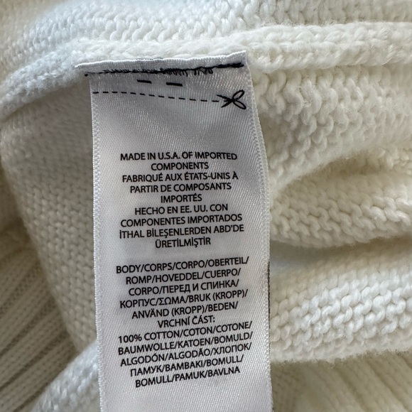 NWOT Unisex Polo Ralph Lauren White Flag Crewneck Sweater Size Large - Picture 5 of 7